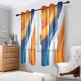 thumbnail image 2 of Yayeee Window Curtains Set of 2 for Living Room Light Filtering 63"x42", Orange Abstract Wavy, 2 of 7