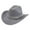 Grey, variant on Stylish Cowboy Hat For Men And Women Western Elegant Jazz Hat With Fringe Rhinestone Decorations For Casual And Party Wear