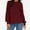 Wine [New Arrivals: Mix, Match & Save], variant on Women's Textured Knit Long Sleeve Top Shirt Blouse with Ribbed Waistband Loose Fit Casual Elegant Fall Winter Fashion | CSEONE,Wine XL