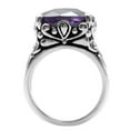 thumbnail image 4 of Luxe Jewelry Designs Women's Stainless Steel Solitaire Ring with AAA Grade CZ Amethyst - Size 8, 4 of 4