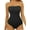 Black, variant on Women's Strapless One Piece Bodysuit Tops Sleeveless Solid Body Shaper Under Dress Tummy Control Bodysuit
