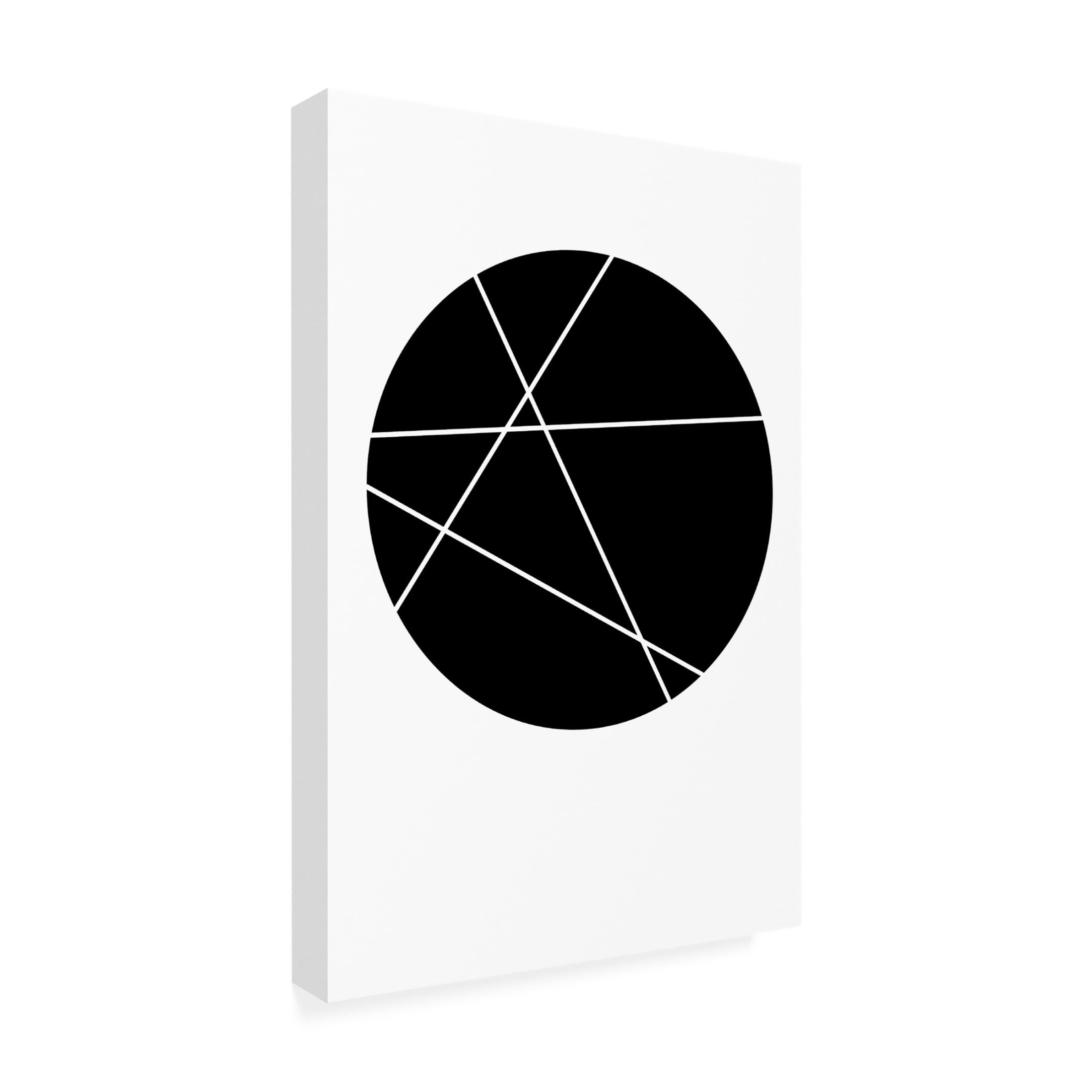 Trademark Fine Art Oju Design  Circle Line Canvas Wall Art