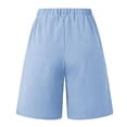 thumbnail image 5 of GUACER Wide Leg Shorts for Women Casual Elastic Waist Drawstring Side Button Fashion Bermuda Shorts, 5 of 8