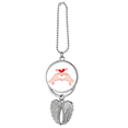 thumbnail image 1 of Affection Fraternity Compassion Hand Motion Silver Wing Car Pendant Decoration, 1 of 4