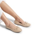 thumbnail image 6 of Women Foldable Flats Square Toe Ballet Shoes Bowknot Detail Comfortable Lightweight Slip On Dress Flats for Travel, 6 of 9