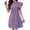 Purple, variant on zbxnLI Women's Mini Dress Ruffle Short Sleeve Dresses Summer Lightweight Casual Vacation Sundress for Women