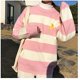 thumbnail image 5 of Mujeres Kawaii Ulzzang College Wind Candy Contraste Rayas Luna Suéter Ropa Adepaton WMZY-677-1, 5 of 7