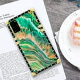 thumbnail image 6 of FKBRCL4U Compatible with Samsung Galaxy S20 Plus Case, Green Gold Grain Marbled Fluid Luxury Golden Decoration for Girl Women Soft TPU Shockproof Protective Hard PC Back, 6 of 7