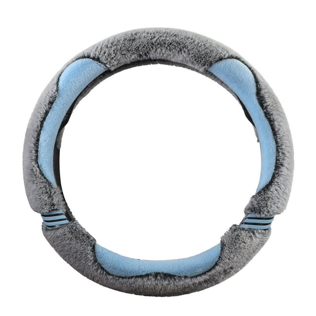 Steering Wheel Cover, Warm Winter Non-Slip Car Steering Wheel Cover, Universal Fit for Most Cars, Trucks and SUVs, Soft Plush Interior Accessory for Cold Weather Driving Comfort and Enhanced Grip