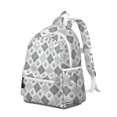 thumbnail image 2 of Pawprints Argyle Backpack for School,Cute School Bag,Schoolbag with Adjustable Shoulder Straps & Padded Back,13.4"x11"x4.7", 2 of 6
