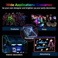 thumbnail image 3 of EL Wire 5 Pack, 9ft Neon Light Noise Reduction with Battery Pack(Green, Blue, Red, White, Pink)… (9ft), 3 of 4
