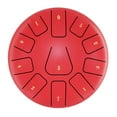 thumbnail image 1 of Tambour à Langue en Acier Rouge de 8 Pouces 11 Notes avec Alliage d'Acier Titane, Son Éthéré - Inclut des Maillets de Tambour, des Piques à Doigts, un Autocollant de Note, un Livre de Musique, une Chiffon de Nettoyage et un Sac de Tambour - Idéal pour, 1 of 6