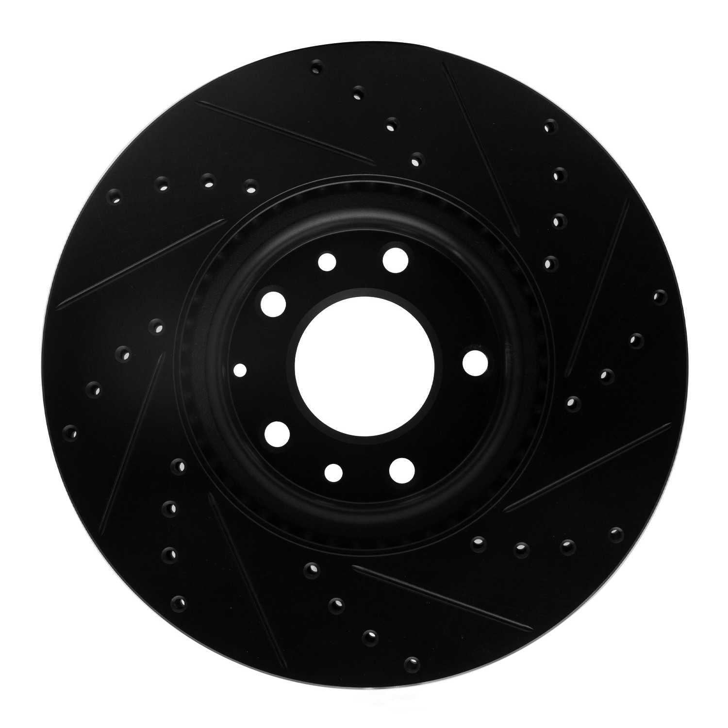 Dynamic Friction Company 633-80045L DFC Brake Rotor - Drilled And Slotted - Black