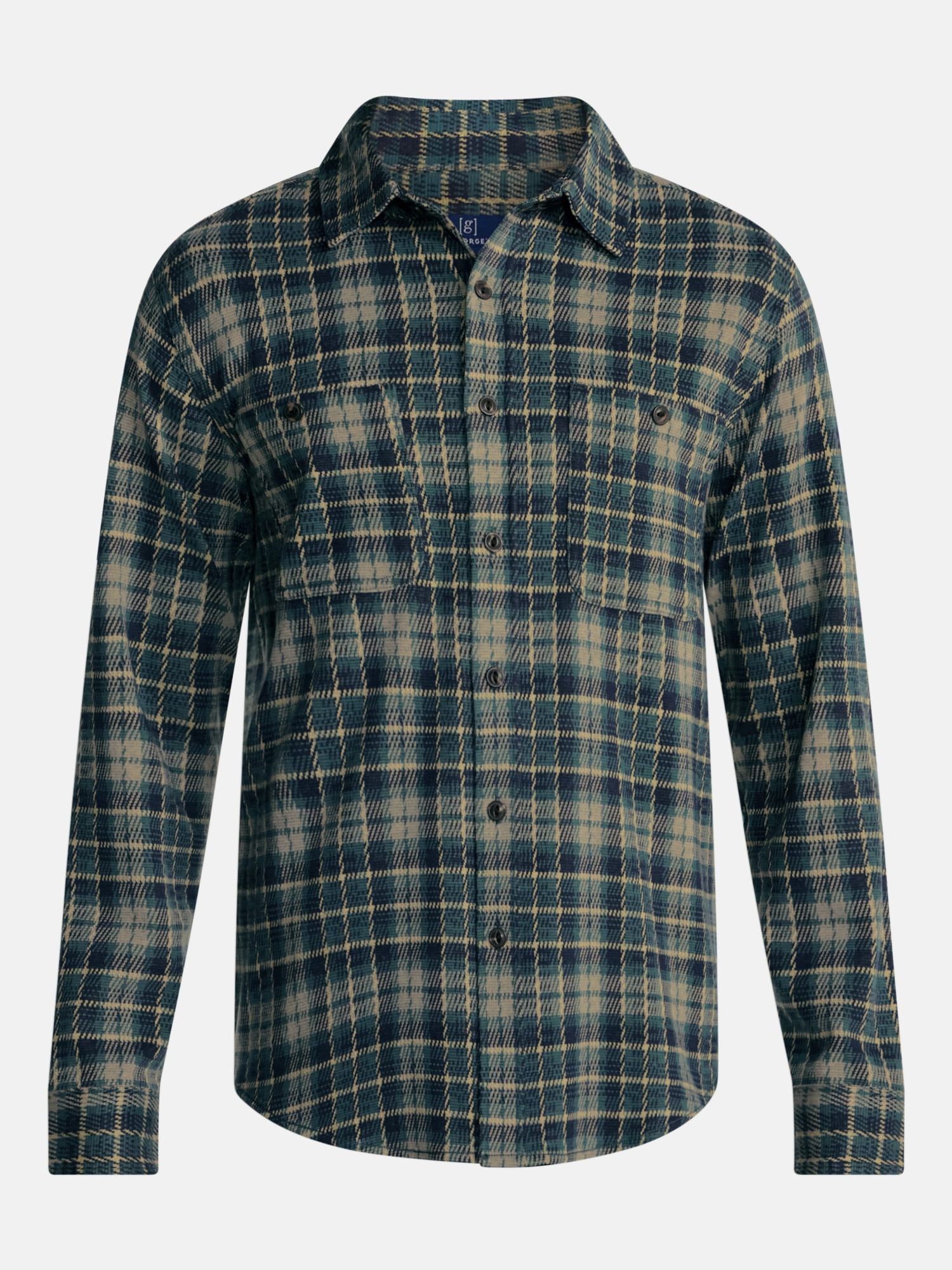George Men's Knit Overshirt with Long Sleeves, Sizes XS-4XLT