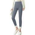 thumbnail image 1 of Leggings Prolriy con forro polar para mujer, cálidos y gruesos, de lana y terciopelo, tallas S-5XL, color gris, 1 L, 1 of 5