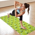 thumbnail image 6 of BrightGreen Cartoon Dinosaurs Leaves Pattern Hot Yoga Mat Towel Non Slip for Hot Yoga - Quick-Drying Yoga Mat Cover with 4 Corner Pockets with Travel Bag - Hot Yoga Towel Non Slip 70"x26", 6 of 6