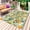 White Lemon Yellow Gray Green, variant on Summer Orange Outdoor Rug 4x6 Ft - Reversible Patio Rug Outdoor Camping Rugs, Pastoral Fruit Botanical Flowers Washable Indoor Outdoor Area Rugs, Non-Slip Outdoor Carpet Runner for Deck/Porch