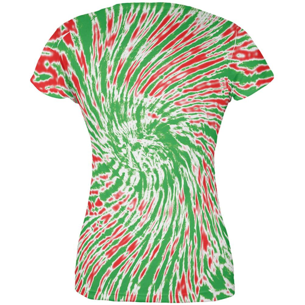 red and green tie dye shirts