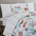 thumbnail image 3 of Great Bay Home Coastal Beach Reversible Reversible Quilt Set With Shams  (Twin, Seabreeze), 3 of 3