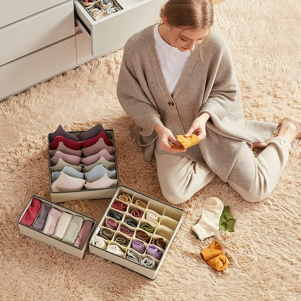 Organizador De Cajones Con Divisores Set De Cajas Para Ropa, Oficina O  Cocina
