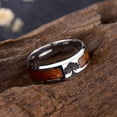 thumbnail image 3 of Men's Fashion Stainless Steel Minimalist Ring With Tree Engraving, 8mm Width, Simple And Elegant Design,Black-9, 3 of 7