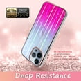 thumbnail image 5 of Rosebono For iPhone 13 Pro Max Case, Bling Glitter Sparkle Laser Pink Ultra Transparent Fashion Cute Colorful Skin Cover ShockProof Case for iPhone 13 Pro Max, 5 of 5