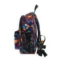 thumbnail image 4 of FORMRS School Backpack with Front Zippered Pocket 12" Student Travel Daypack, Purple Dragon Scales Pattern, 4 of 6