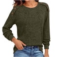 thumbnail image 6 of ClodeEU Women's Crewneck Long Sleeve Blouse Top,Casual Loose Solid Color Pullover ,Women's Plus S, 6 of 8