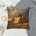 thumbnail image 2 of Orinice Sphinx Pyramids Desert Graphic Decorative Cushion Throw Pillow Cover for Home Couch Living Room Bed Sofa Pillow Case Square 1PC 24x24in, 2 of 5