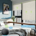 thumbnail image 2 of Yoolax Motorized Window Shade Smart Blind with Remote Control Half-Shading Privacy Automatic Child Safety Roller Shades(Half Shading Linen Beige,68"W x 72"H), 2 of 6