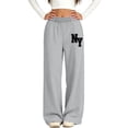 thumbnail image 6 of CYRBOKO Girls Sweatpants with Pockets, Soft Relaxed Fit Casual Elastic Waist Girls Wide Leg Pants Size 8 Gray, 6 of 6