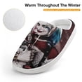 thumbnail image 4 of Harley Quinn Joker Kid's Cotton Slippers Winter Warm Soft Plush Slippers with Rubber Sole Non-Slip Indoor Outdoor Slip on Shoes Fluffy House Slippers For Boys Girls Teen, 4 of 8