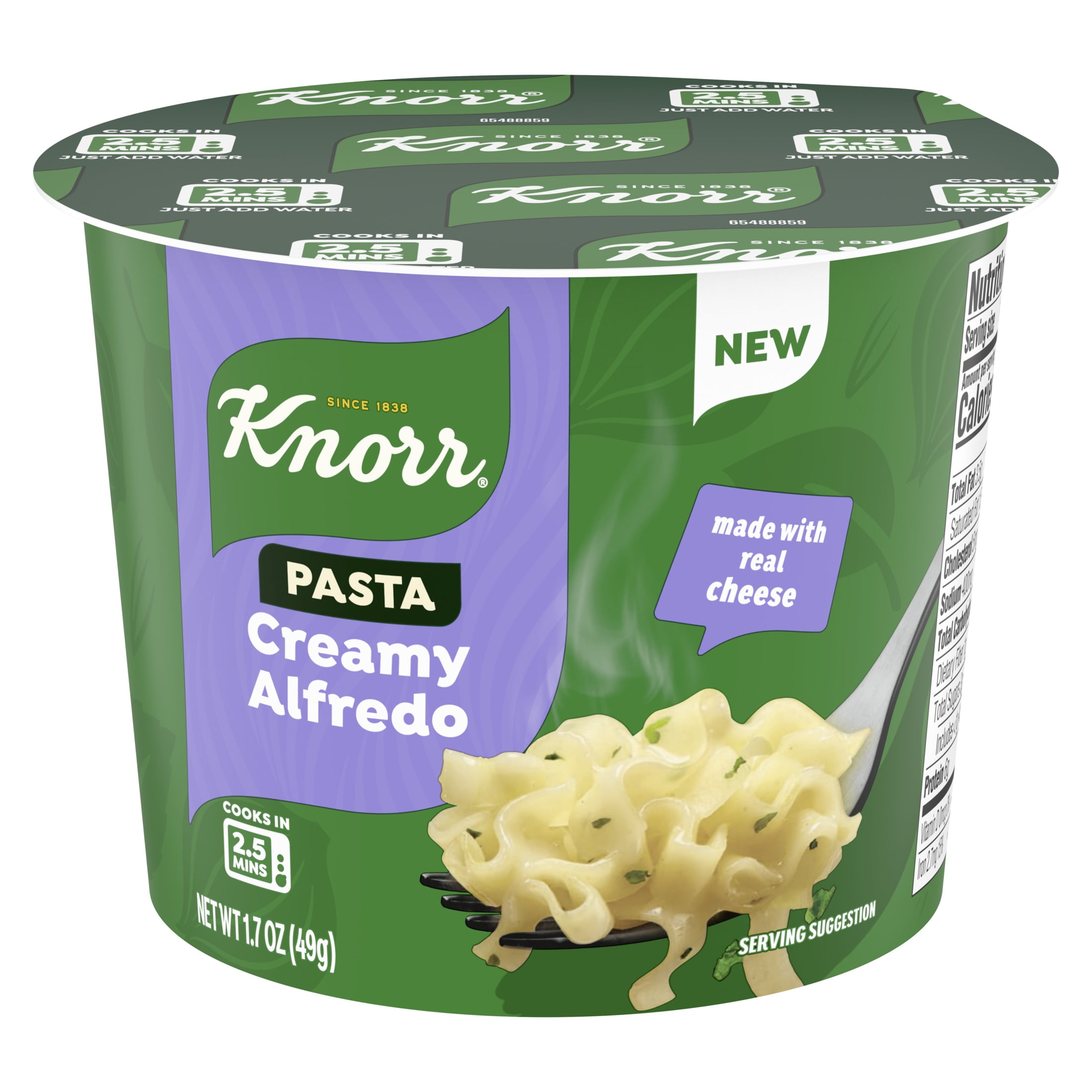 Knorr Sides Creamy Alfredo Pasta Cup 1.7oz, Made With Real Cheese