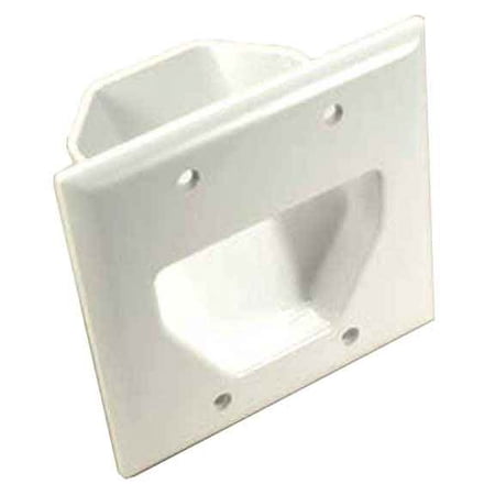 SF Cable 2-Gang Recessed Low Voltage Cable Plate - White price history on PriceWatchPro