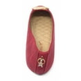 thumbnail image 4 of Victoria K Women's Soft Textured Material With Gold Design Emblem Ballet Flats, 4 of 4