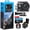 Black Standard Kit with 64GB Card, variant on AKASO EK7000 Action Camera 4K 30FPS Waterproof Camera Underwater 131FT with EIS Ultra HD WiFi 170° Wide Angle Sports Helmet Bike Video Black