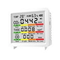 thumbnail image 4 of Medidor de CO2 multifunción con alarma, sensor de temperatura y humedad para viajes en casa. Blanco, 4 of 9