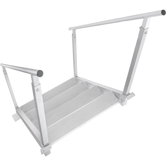 KFFKFF Boat Dock Ladder 30-38in Height Adjustable 4 Steps Aluminum Dock Ladder