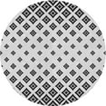 thumbnail image 1 of Ahgly Company Indoor Round Patterned Platinum Gray Area Rugs, 5' Round, 1 of 6