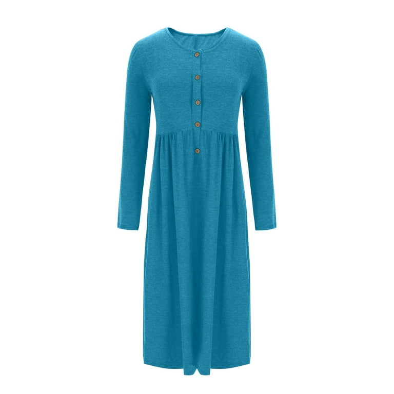 chinese dress ladies Generic S-090 Black Women Long Sleeve Dresses Loose Fit Dresses for Women  Henley Turtle Neck Faux Gauze Linen Beach Brunch Hawaiian Maxi Long Fall  Summer Dresses 2024 O0 S at Amazon Women's main image 0