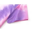 thumbnail image 4 of Beezizac Little & Big Girls Pajama Tie Dye Pink & Purple Let Me Sleep Short Sleeves & Pants 2-Piece Sets Size 8, 4 of 6
