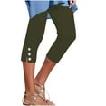 thumbnail image 6 of Yoga Capris for Women Slim Fit Stretch Capri Pants Womens Active Running Gym Workout Athletic Jeggings Pants, 6 of 8
