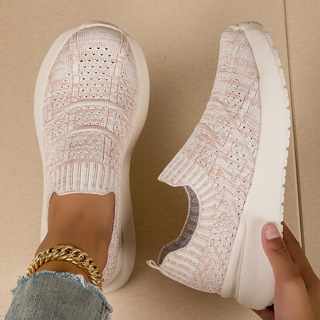 LASUDRAA Womens Shoes Lightweight Casual Comfy Breathable Outdoor Slip on Running Walking Sneakers