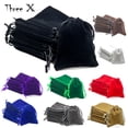 thumbnail image 2 of Juego de 10 bolsas de transporte de terciopelo duradero con cordón para dados, embalaje de regalo de joyería, 4,0 "x 3,15", 2 of 4