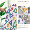thumbnail image 5 of Yayeee 4 Pack Dining Chair Covers Stretch Parson Chairs Slipcovers Seat Protector, Green Simple Triangles, 5 of 6