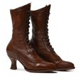 thumbnail image 4 of KELINFONG Womens Victorian Boots Mid Calf Boots Heel Lace up Pointed Toe Witch Boots, 4 of 4