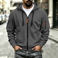 thumbnail image 3 of Trikvn Men's Full Zip Hoodies Sweatshirts Long Sleeve Casual Athletic Jackets with Arm Zipper Pockets Outdoor Hiking Workout Activewear Winter Coats Relaxed Fit Outerwear, 3 of 5