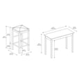 thumbnail image 2 of Riverbay Furniture Five Piece Wood Faux Marble Tavern Set in White, 2 of 6