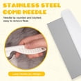 thumbnail image 4 of Multifunctional Pet Comb,2 Pack Pet Hair Comb Tear Stain Removal,Eye Comb for Dogs and Cats,2 in 1 Massage Dual-Sided Comb for Knots Crust Floating Hair Tangle Fleas (White), 4 of 8