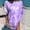 Purple, variant on ALLLIST Short Sleeve Tops for Women Crew Neck Holiday T-Shirts Gradient Blue Fashion Shirts for Women